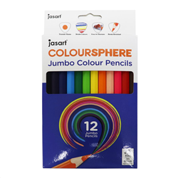 Jasart Colour Sphere Colour Pencils Jumbo Triangular Set 12