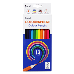Jasart Colour Sphere Colour Pencils Triangular Set 12
