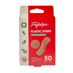 TRAFALGAR Premium Plastic Strips - 50 Pack