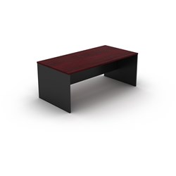 Om Melamine Straight Desk 720Hx1500Wx900mmD Redwood Charcoal
