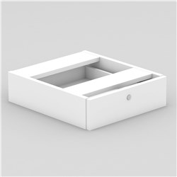 OM Fixed Pedestal 1 Drawer 464W x 400D x 145mmH All White