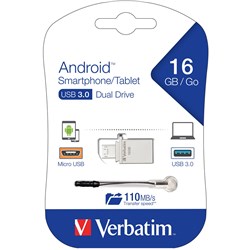 Verbatim Store 'n' Go Secure Micro USB and USB 3.0 16GB