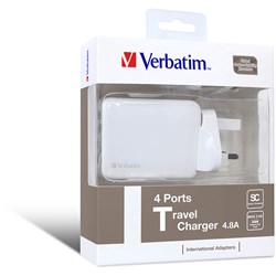 Verbatim 65124 Travel ChargerWhite 