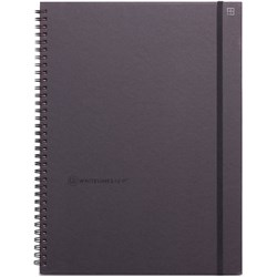 Whitelines Book Spiral Hard Cover A4 5mm Squares 100gsm 160 Page Side Bound Black