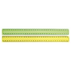 Shatterproof Plastic Ruler 30cm Clear 