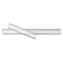 Plastic Ruler 30cm Clear 