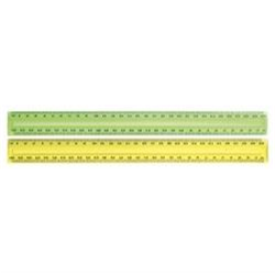 Tinted Plastic Ruler 30cm Clear 