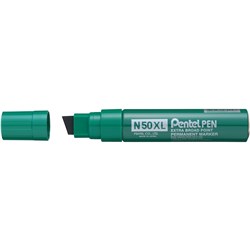 Pentel N50XL Jumbo Permanent Marker Chisel 10-18mm Green  