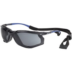 3M S56CDGR Safety Glasses Smoke Lens with Dust Guard 