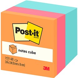 Post-It 2027-SSGFA Super Sticky Notes 76mmx76mm Bright Assorted 360 Sheets