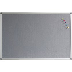 Rapidline Pinboard 2400W x 15D x 1200mmH Grey Felt Aluminium Frame