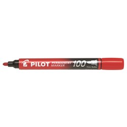 Pilot SCA-100 Permanent Marker Bullet 1mm Red 