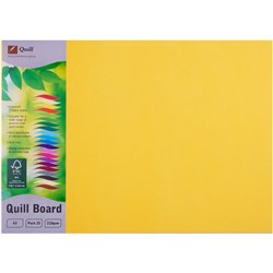 Quill Board A3 210gsm Lemon Pack of 25