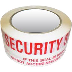 FROMM Security Seal Packaging Tape 48mmx66m Red Print on White