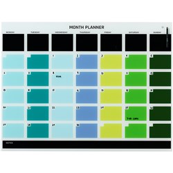 Visionchart Naga Glass Board 1200x900mm Month Planner Coloured