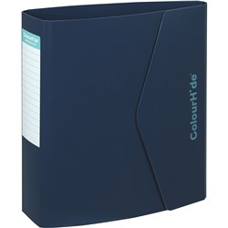 Colourhide Lever Arch Binder A4 70mm Plastic Velcro Closure Navy