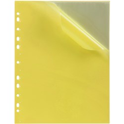 Marbig Soft Touch Display Book A4 10 Pocket Punched 11 Binder Holes Yellow