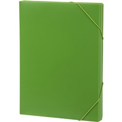 Marbig Document Box A4 30mm Elastic Band Closure Lime