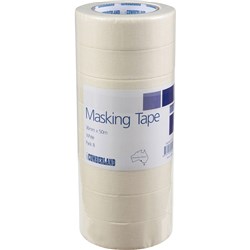 Cumberland Masking Tape 36mm x 50m White Pack Of 8 