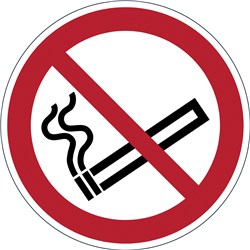 Durable Marking Sign Smoking Prohibited 430mm Red 