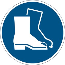 Durable Marking Sign Use Foot Protection 430mm Blue 