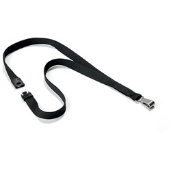 Durable Lanyard Textile 12mm Black Pack Of 10