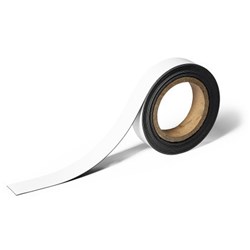 Durable Magnetic Labelling Tape 30mm x 5m White 