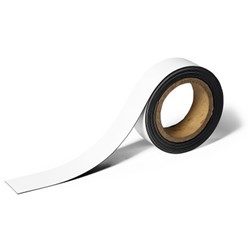 Durable Magnetic Labelling Tape 40mm x 5m White 