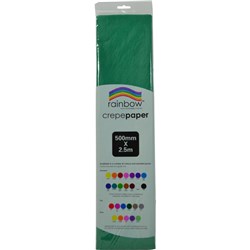 RAINBOW CREPE PAPER 500mm x 2.5m Emerald