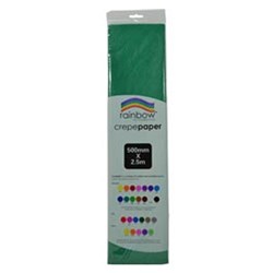 RAINBOW CREPE PAPER 500mm x 2.5m Emerald