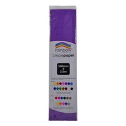 RAINBOW CREPE PAPER 500mm x 2.5m Purple
