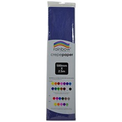 RAINBOW CREPE PAPER 500mm x 2.5m Dark  Blue