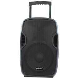 Gemini Portable PA Speaker 12 Inch 1500W With Microphone Black