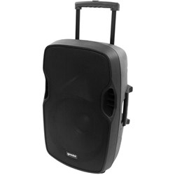 Gemini Portable PA Speaker 15 Inch 2000W With Microphone Black