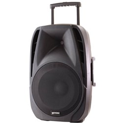 Gemini Portable PA Speaker 12 Inch 600W With Wireless Microphone Black