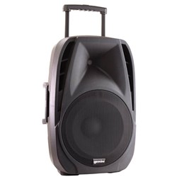 Gemini Portable PA Speaker 15 Inch 800W With Wireless Microphone Black