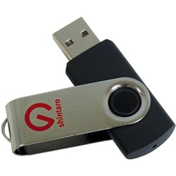 Shintaro 16GB Rotating Pocket Disk USB 2.0 Black 