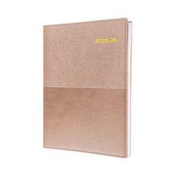 Collins Vanessa Financial Year Diary A4 Day To Page Rose Gold