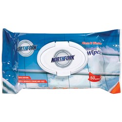 Northfork Glass And Window Wipes Pack of 50  