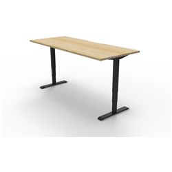 Boost Electric Height Adjustable Desk 1800Wx700D Oak Top Black Frame