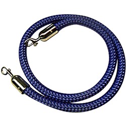 Visionchart Barrier Rope Blue with Chrome Ends 1.5m 