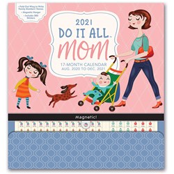 Orange Circle Wall Calendar Month To View 300x320mm Do it All Mom