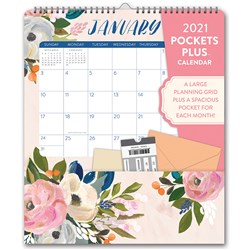 Orange Circle Calendar Month To View 320X320mm Bella Flora