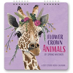 Orange Circle Calendar Month To View 168x178mm Studio Redux Crown Animals