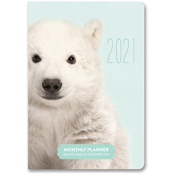 Orange Circle Planner Month To View 114X165Mm Zoo Littles