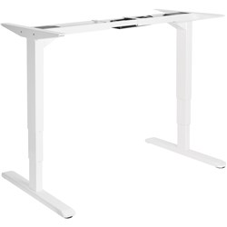 Ergovida Electric Height Adjustable White Desk Frame Only Suits Tops 1100W-2200W