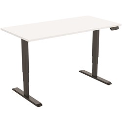 Ergovida Electric Height Adjustable Desk Black Frame White Top 1500Wx750mmD