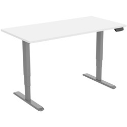 Ergovida Electric Height Adjustable Desk Grey Frame White Top 1500Wx750mmD