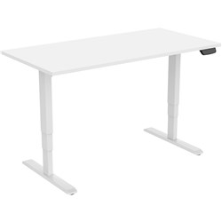 Ergovida Electric Height Adjustable Desk White Frame White Top 1500Wx750mmD