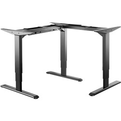 Ergovida Electric Height Adjustable Black Corner Desk Frame Only Suits Corner Tops